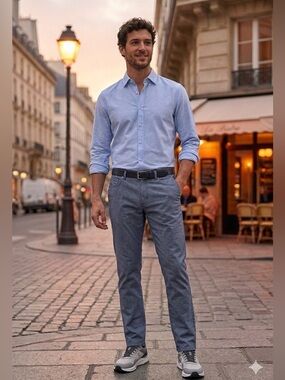 Brax Feel Good | Blue Cooper Fancy Regular Fit Pants | Sz 36